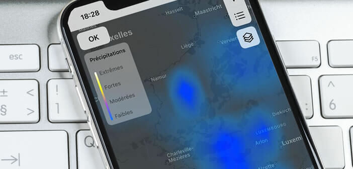 Lancer la carte radar des précipitations de l’iPhone