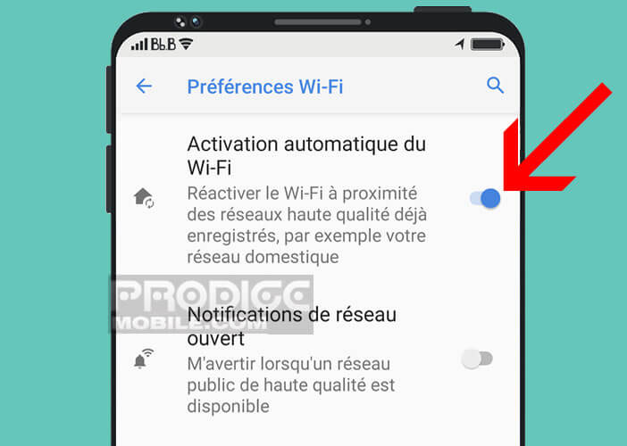 Désactiver le système d’activation automatique du Wi-Fi via la position GPS