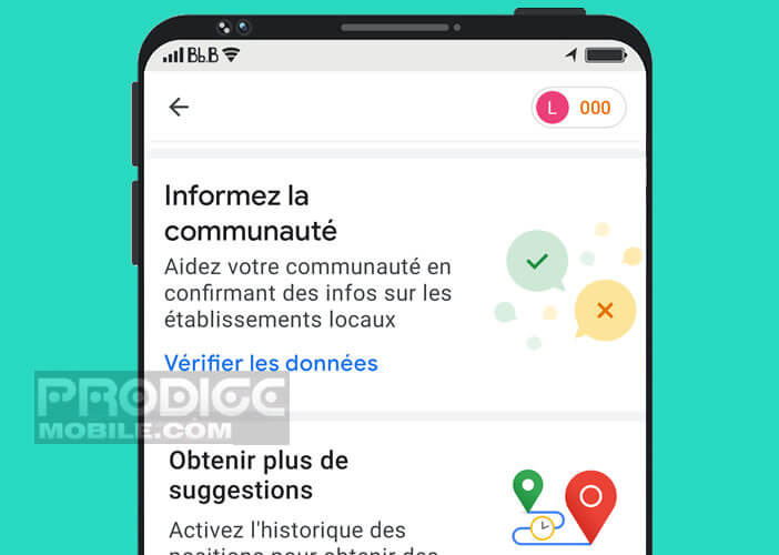 Informer la communauté des utilisateurs de l’appli GPS