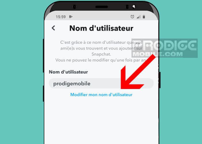 Personnaliser le pseudo utilisé sur votre compte Snapchat