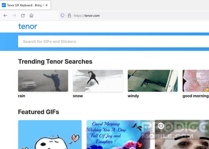 Tenor l’application clavier pour publier des gifs sur les réseaux sociaux