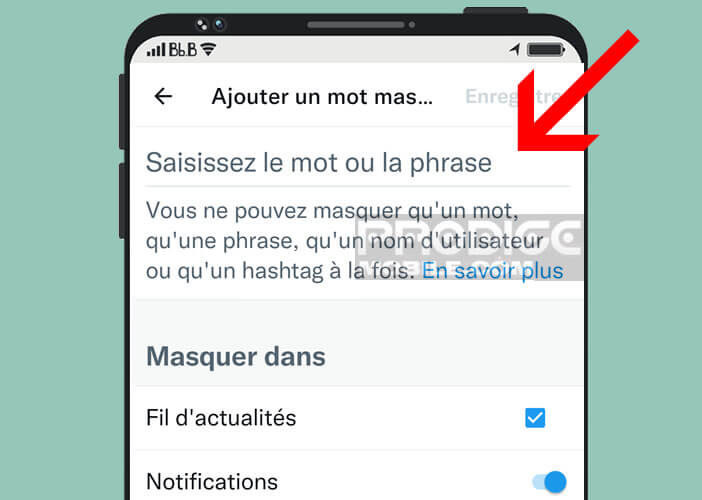 Guide pour apprendre à ajouter un mot masqué dans Twitter