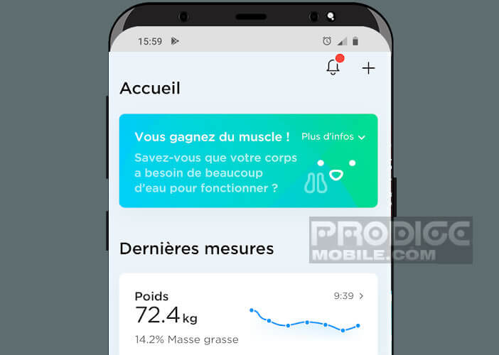 Health Mate surveille votre perte de poids