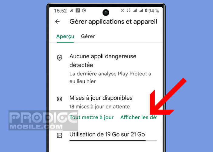 Mettre à jour l’application Disney Plus depuis le Play Store