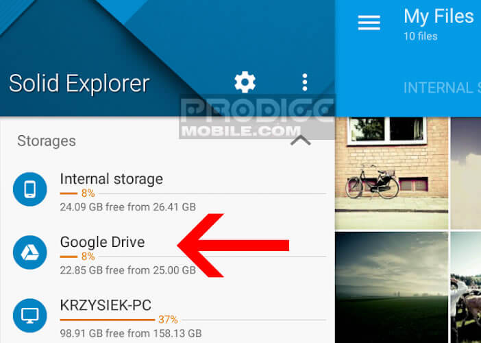 Connectez votre compte Google Drive à l’appli Solid Explorer File