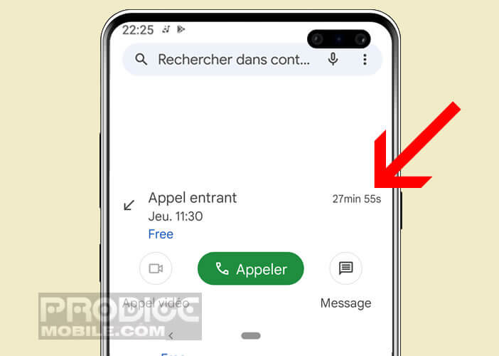 Voir le détail de vos coups de fil téléphoniques