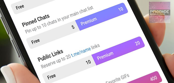 Informations sur le lancement de la version Premium de Telegram