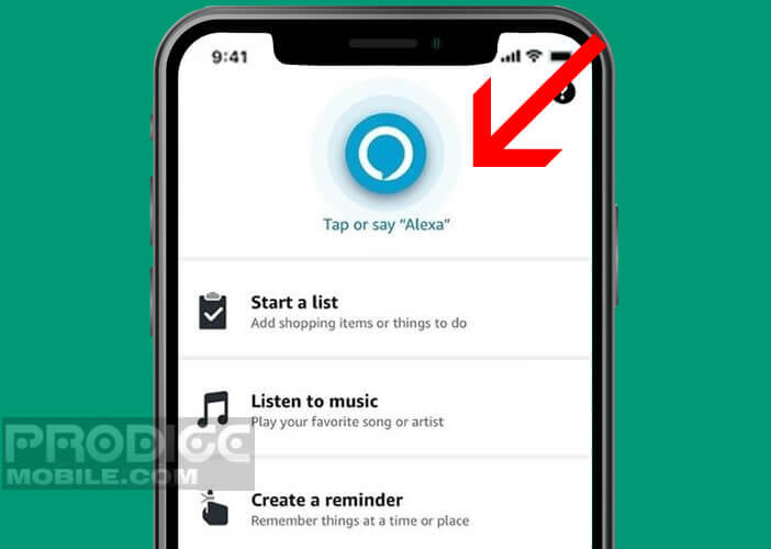 Lancer l’application Alexa avant d’énoncer votre commande vocale