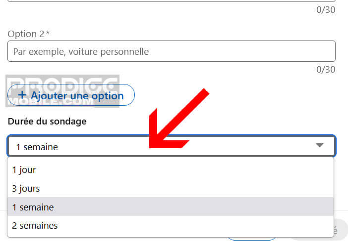 Définir le temps de réponse à votre sondage