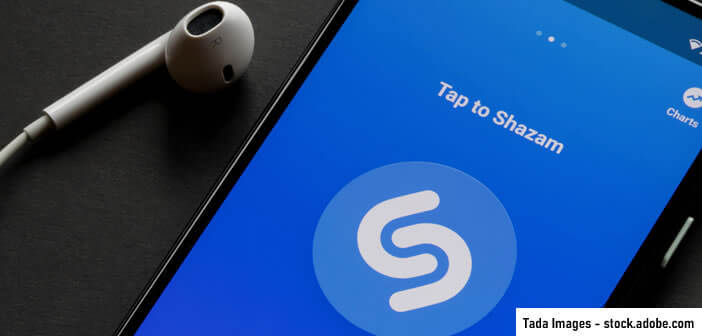 Ouvrir la page historique de l’application Shazam