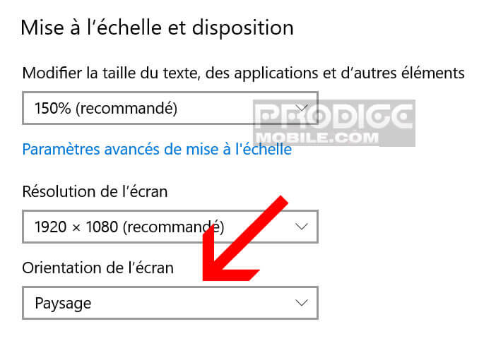 Modifier l’orientation de l’écran de votre ordinateur