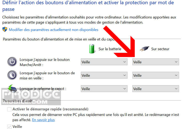 Mettre hors tension sa machine à l’aide du bouton d’alimentation