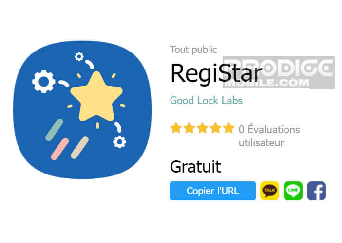 Télécharger l’application RegiStar sur le Galaxy Store