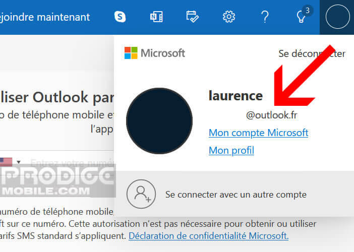 Vérifier le nom de votre adresse mail sur Outlook