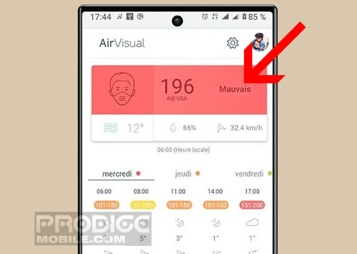 AirVisual, application Android pour évaluer la qualité de l’air