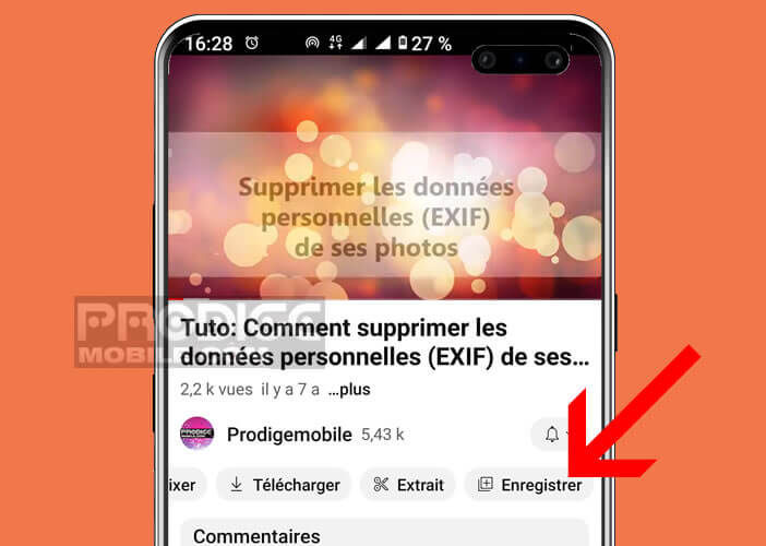 Enregistrer votre vidéo YouTube dans une playlist