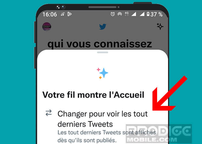 Afficher les tweets les plus récents en haut de l’application mobile de Twitter