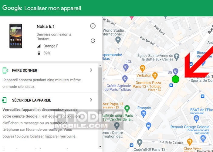 Localiser un téléphone ou une tablette à l’aide de l’application Android Find