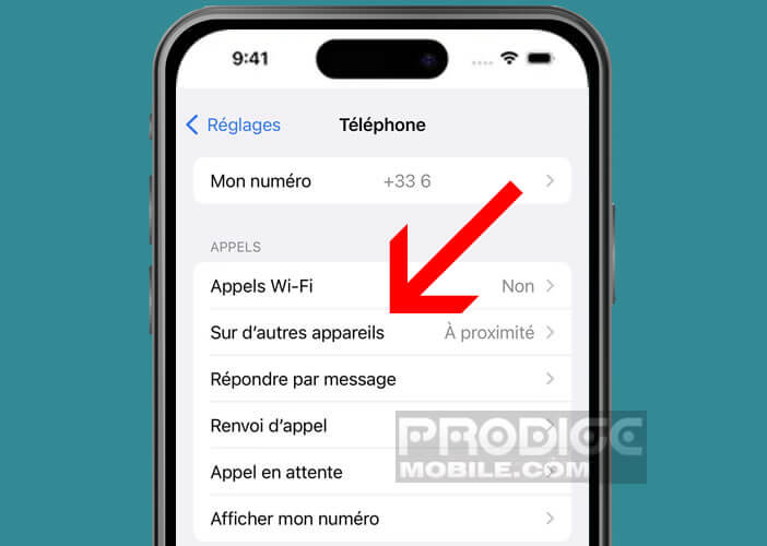 Autoriser les appels sur d’autres appareils