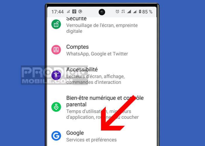 Modifier les paramètres de sauvegarde de votre compte Google