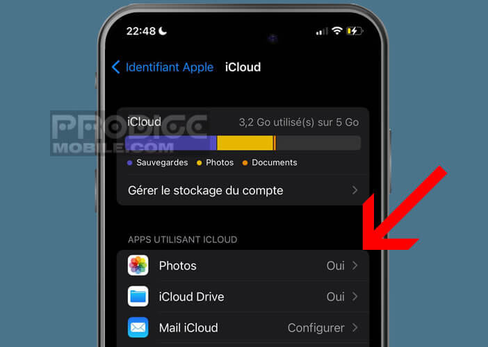 Transférer les photos de votre iPhone vers votre compte iCloud