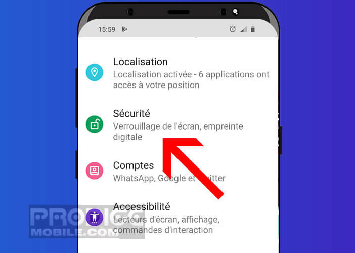 Afficher les différents paramètres de sécurité d’Android