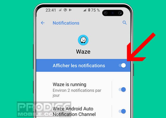 Empêcher une application d’émettre des alertes sur votre téléphone