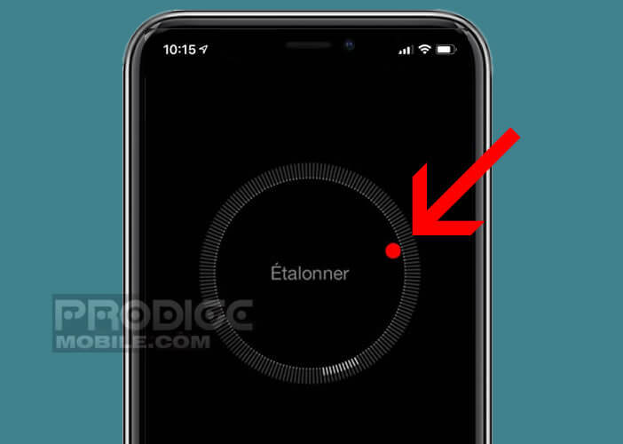 Etalonner l’outil Compass aussi appelée Boussole sur un iPhone