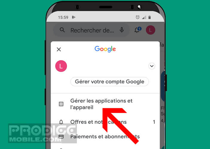 Accédez au système de gestion des applications du Play Store