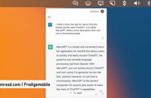 Utiliser ChatGPT depuis la barre de menu du Mac
