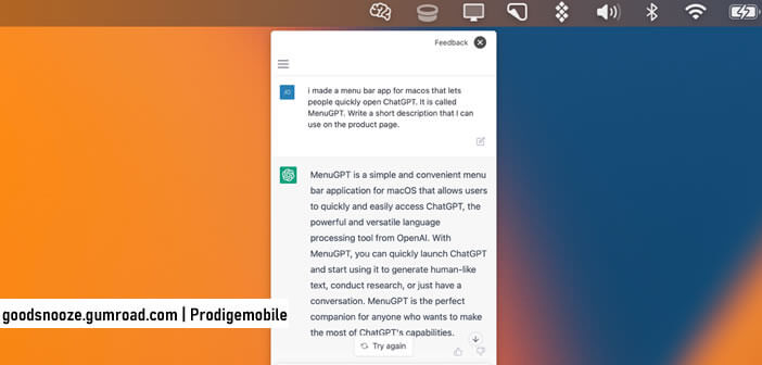 Astuce pour installer ChatGPT directement dans la barre de menu du Mac
