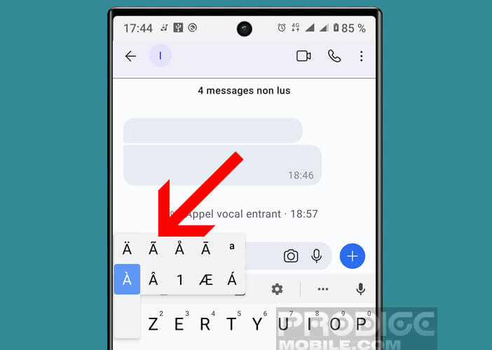 Afficher les lettres majuscules accentuées sur le clavier Android