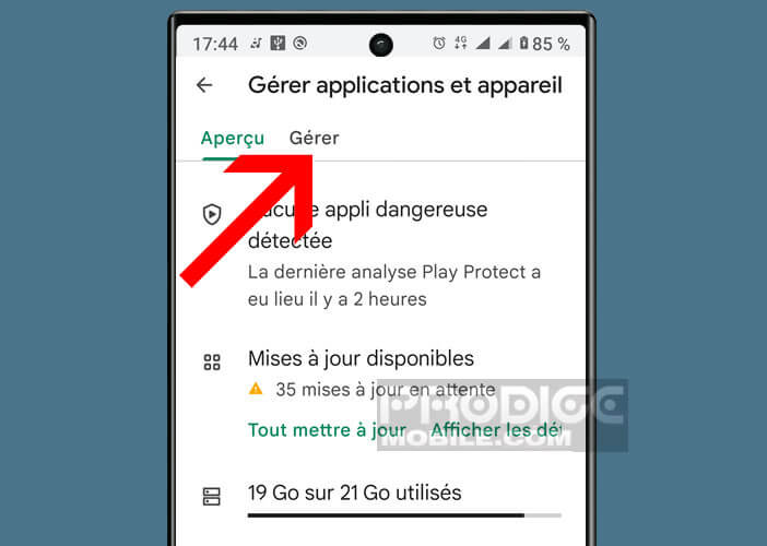 Afficher la liste complète des applications installées sur votre terminal