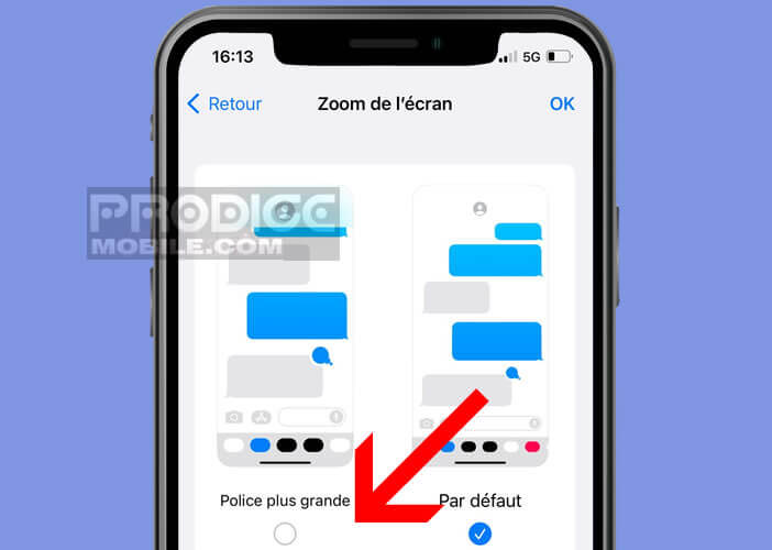 Augmenter la taille des icônes de l’écran d’accueil de l’iPhone