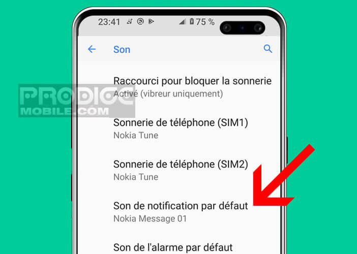 Modifier le son utilisé par défaut pour les notifications