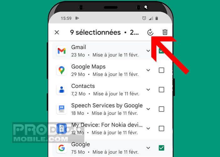 Télécharger manuellement les nouvelles versions de vos applications