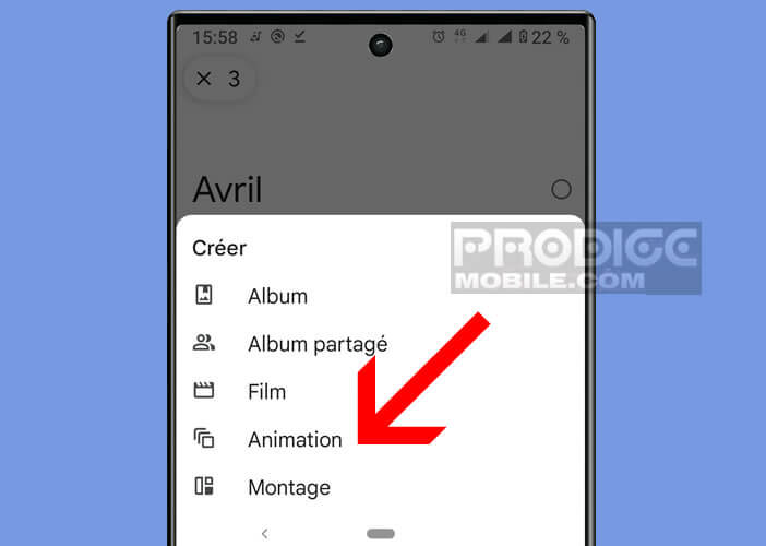 Créer un Gif animé avec l’application Google Photos