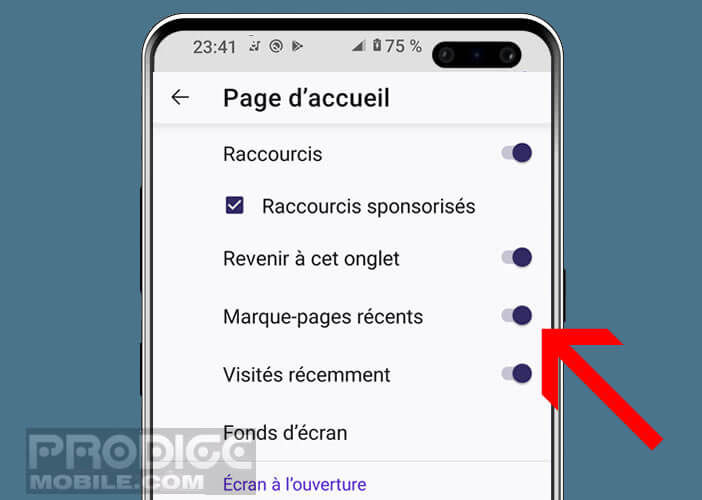 Personnaliser l’affichage de la page d’accueil de Firefox