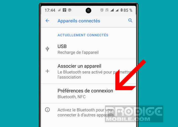 Accéder aux préférences de connexion de votre téléphone Android