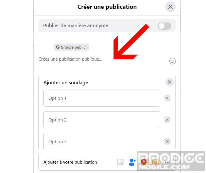 Rédiger la question ainsi que les réponses de votre questionnaire en ligne