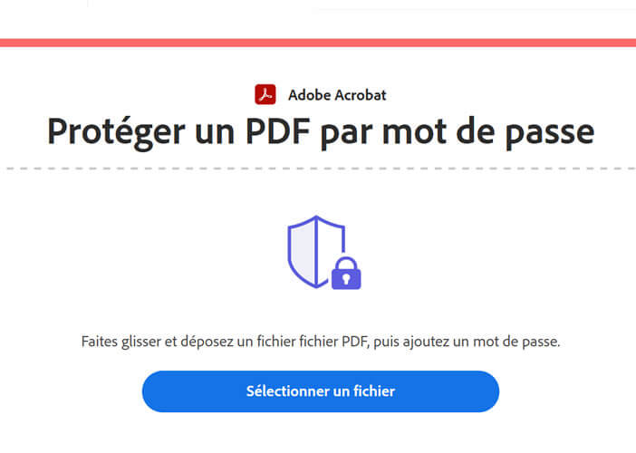 Sécuriser un document PDF depuis le site Acrobat