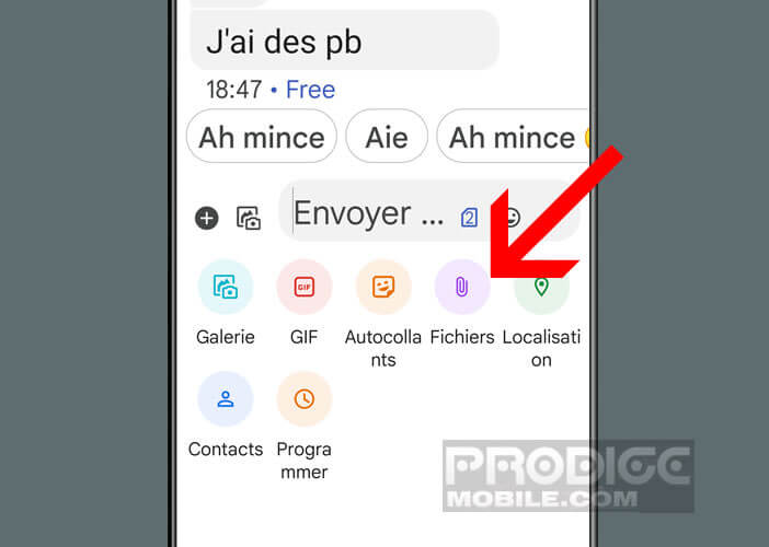 Ajouter un fichier ou un contenu multimédia à votre MMS