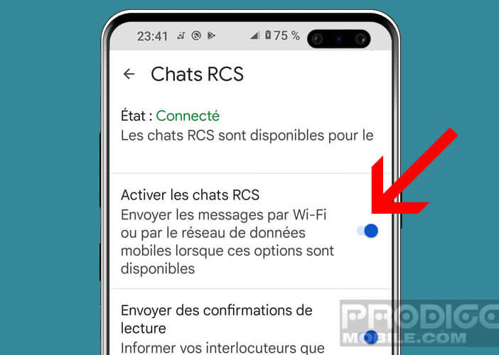 Activer la fonction d’envoi de SMS via le réseau internet