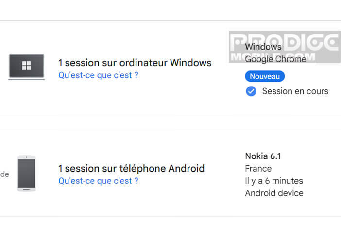 Gérer et afficher les appareils connectés à votre compte Google