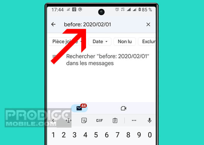 Utiliser les opérateurs de recherche de Gmail