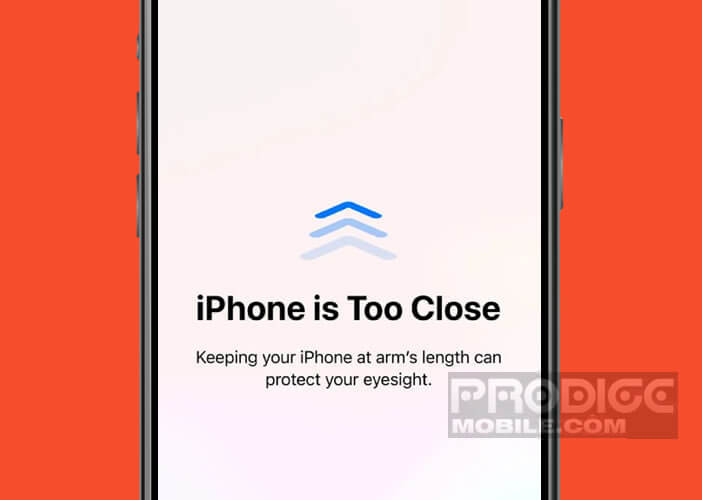 Votre iPhone vous alerte dès que vos yeux sont trop près de l’écran