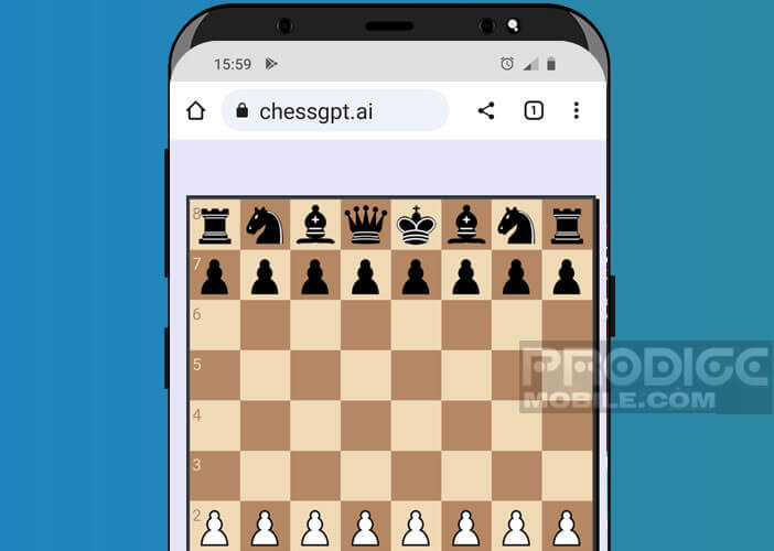 Accéder à l’interface de jeu d’échecs ChessGPT sur votre smartphone