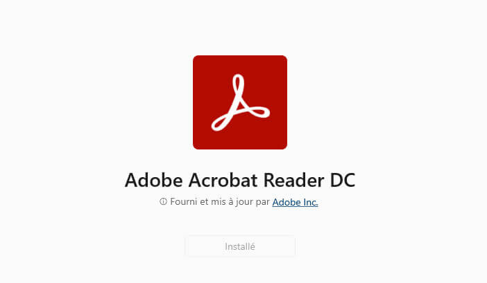 Lecteur de PDF Adobe Acrobat Reader DC