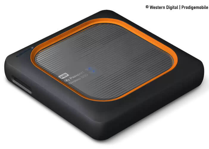 Le disque dur Passport Wireless SSD dispose d’une batterie intégrée