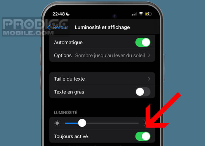 Ne pas laisser l’écran de l’iPhone toujours allumé